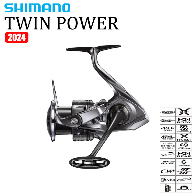 Shimano Reel Sienna - SHIMANO 2024 TWINPOWER Zeewater Spinning Reel