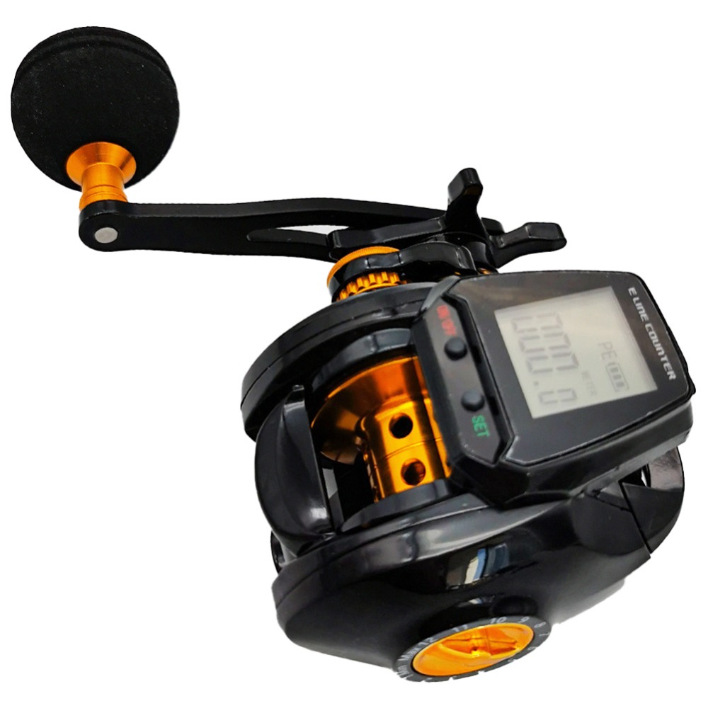 Trolling Reel - Haakherinnering Digitale visserij-Baitcasting-molen Groot display 6.3:1